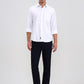 White Solid Slim Fit Casual Shirt | Greenfibre