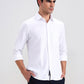 White Solid Slim Fit Casual Shirt | Greenfibre