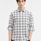 White & Black Checked Slim Fit Casual Shirt | Greenfibre