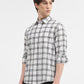 White & Black Checked Slim Fit Casual Shirt | Greenfibre