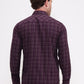 Purple Checked Smart Fit Semi Casual Shirt | Greenfibre