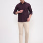 Purple Checked Smart Fit Semi Casual Shirt | Greenfibre