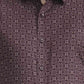 Maroon Printed Slim Fit Party Wear Shirt | Greenfibre