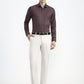 Maroon Printed Slim Fit Party Wear Shirt | Greenfibre