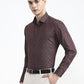 Maroon Printed Slim Fit Party Wear Shirt | Greenfibre