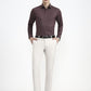 Maroon Printed Slim Fit Party Wear Shirt | Greenfibre