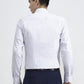 White & Blue Printed Slim Fit Formal Shirt | Greenfibre