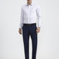 White & Blue Printed Slim Fit Formal Shirt | Greenfibre