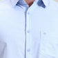 Blue Solid Slim Fit Casual Shirt | Greenfibre