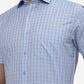 Blue Checked Regular Fit Formal Shirt | Greenfibre