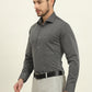 Black & Grey Printed Slim Fit Formal Shirt | JadeBlue Super Luxe