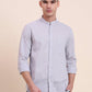 Grey Solid Slim Fit Casual Shirt | Greenfibre