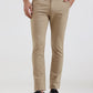 Camel Solid Super Slim Fit Casual Trouser | Greenfibre