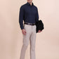 Blue Checked Slim Fit Formal Shirt | Greenfibre