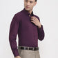 Purple Printed Slim Fit Party Wear Shirt | Greenfibre