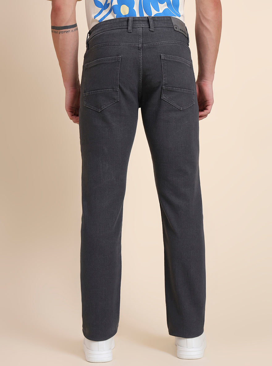 Grey Washed Straight Fit Jeans | Greenfibre
