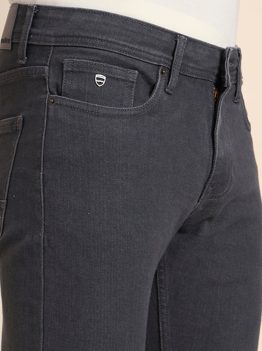 Grey Washed Straight Fit Jeans | Greenfibre