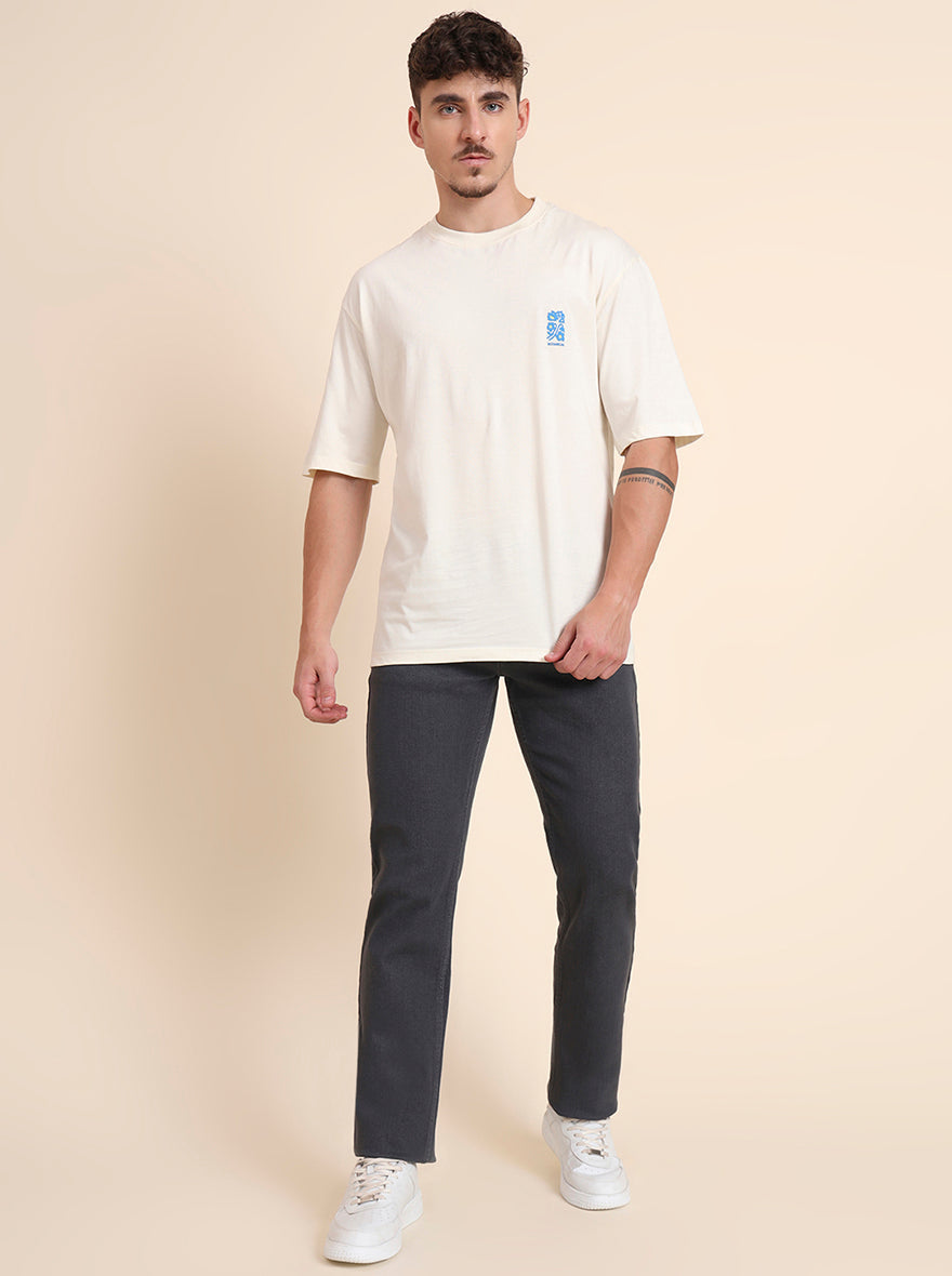 Grey Washed Straight Fit Jeans | Greenfibre