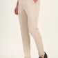 Khaki Solid Slim Fit Casual Trouser | Greenfibre
