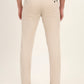 Khaki Solid Slim Fit Casual Trouser | Greenfibre