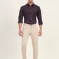 Khaki Solid Slim Fit Casual Trouser | Greenfibre
