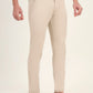Khaki Solid Slim Fit Casual Trouser | Greenfibre