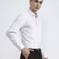 Cream Printed Slim Fit Formal Shirt | Greenfibre