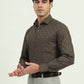 Brown & Blue Checked Regular Fit Formal Shirt | Greenfire