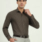 Brown & Blue Checked Regular Fit Formal Shirt | Greenfire