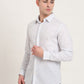 Sky Blue Printed Slim Fit Casual Shirt | JadeBlue