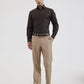Olive Brown Checked Regular Fit Formal Shirt | Greenfibre