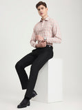 Black Solid Slim Fit Formal Trouser | Greenfibre