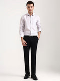 Brown Solid Slim Fit Formal Trouser | Greenfibre
