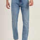 Light Blue Washed Straight Fit Jeans | Greenfibre