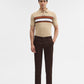 Coffee Solid Super Slim Fit Casual Trouser | Greenfibre
