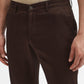 Coffee Solid Super Slim Fit Casual Trouser | Greenfibre