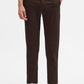 Coffee Solid Super Slim Fit Casual Trouser | Greenfibre