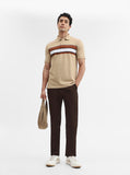 Coffee Solid Super Slim Fit Casual Trouser | Greenfibre