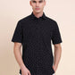 Black Printed Smart Fit Semi Casual Shirt | Greenfibre