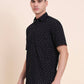 Black Printed Smart Fit Semi Casual Shirt | Greenfibre