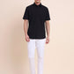 Black Printed Smart Fit Semi Casual Shirt | Greenfibre
