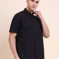 Black Printed Smart Fit Semi Casual Shirt | Greenfibre