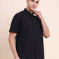Black Printed Smart Fit Semi Casual Shirt | Greenfibre