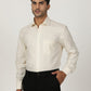 Light Yellow Striped Regular Fit Formal Shirt | Greenfibre