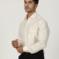Light Yellow Striped Regular Fit Formal Shirt | Greenfibre