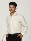Light Yellow Striped Regular Fit Formal Shirt | Greenfibre