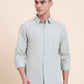 Pista Green Solid Slim Fit Casual Shirt | Greenfibre