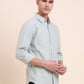 Pista Green Solid Slim Fit Casual Shirt | Greenfibre