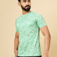 Green Printed Slim Fit Winter T-Shirt | Greenfibre