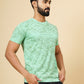 Green Printed Slim Fit Winter T-Shirt | Greenfibre